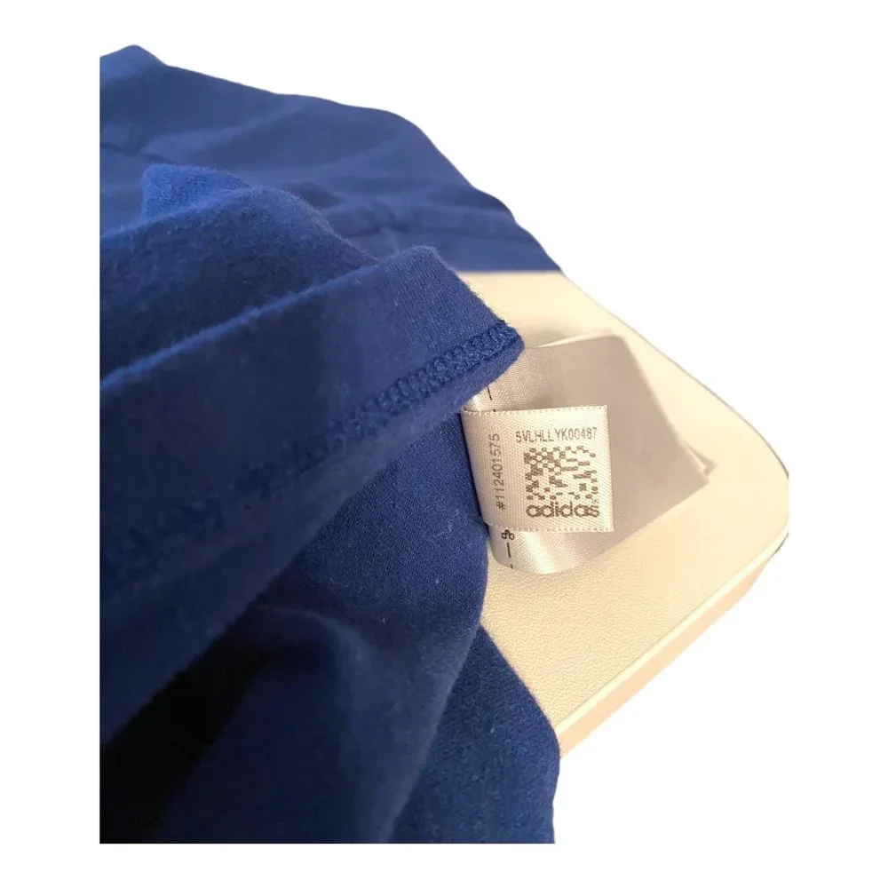 Adidas Women's Original Paris Crop Tee Size Small Long-Sleeve in Oxford Blue - Picture 7 of 9